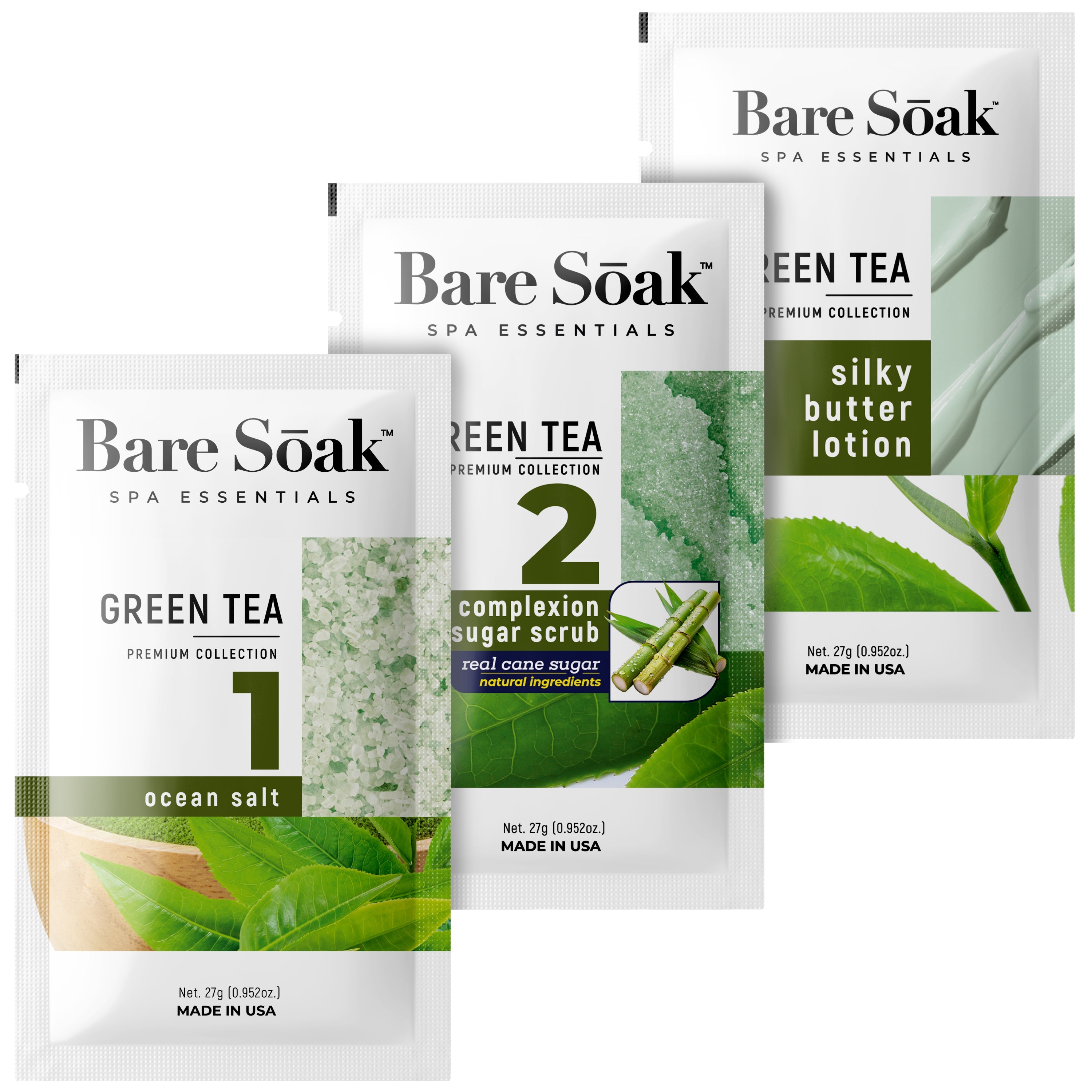 Bare Soak 3 Steps - Green Tea (95 kits)