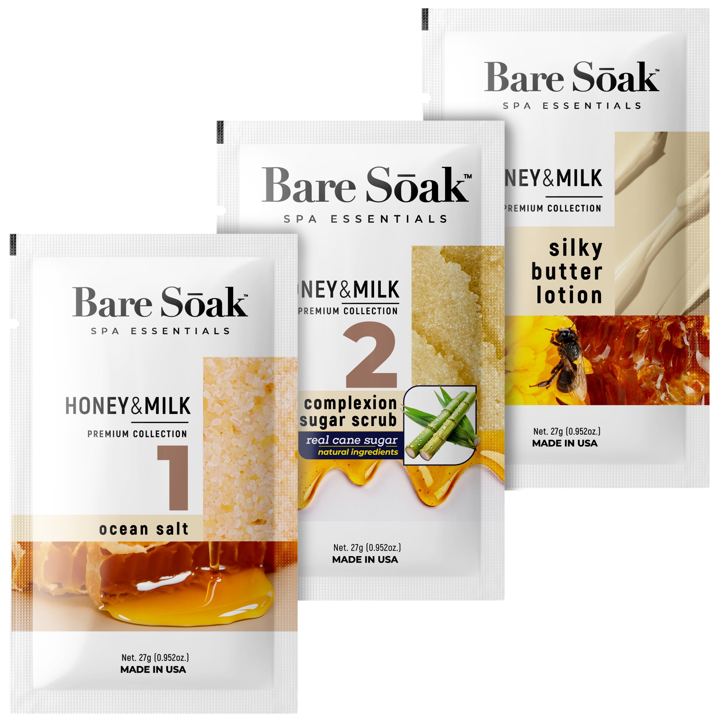 Bare Soak 3 Steps - Honey & Milk (95 kits)