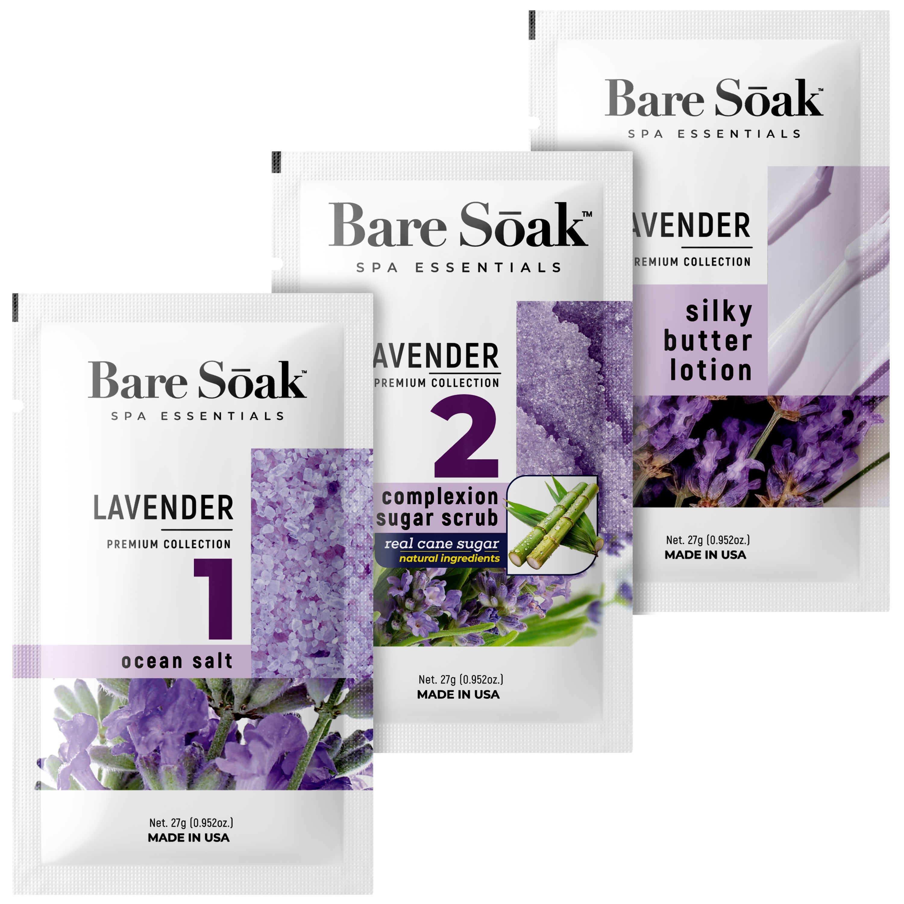 Bare Soak 3 Steps - Lavender (95 kits)