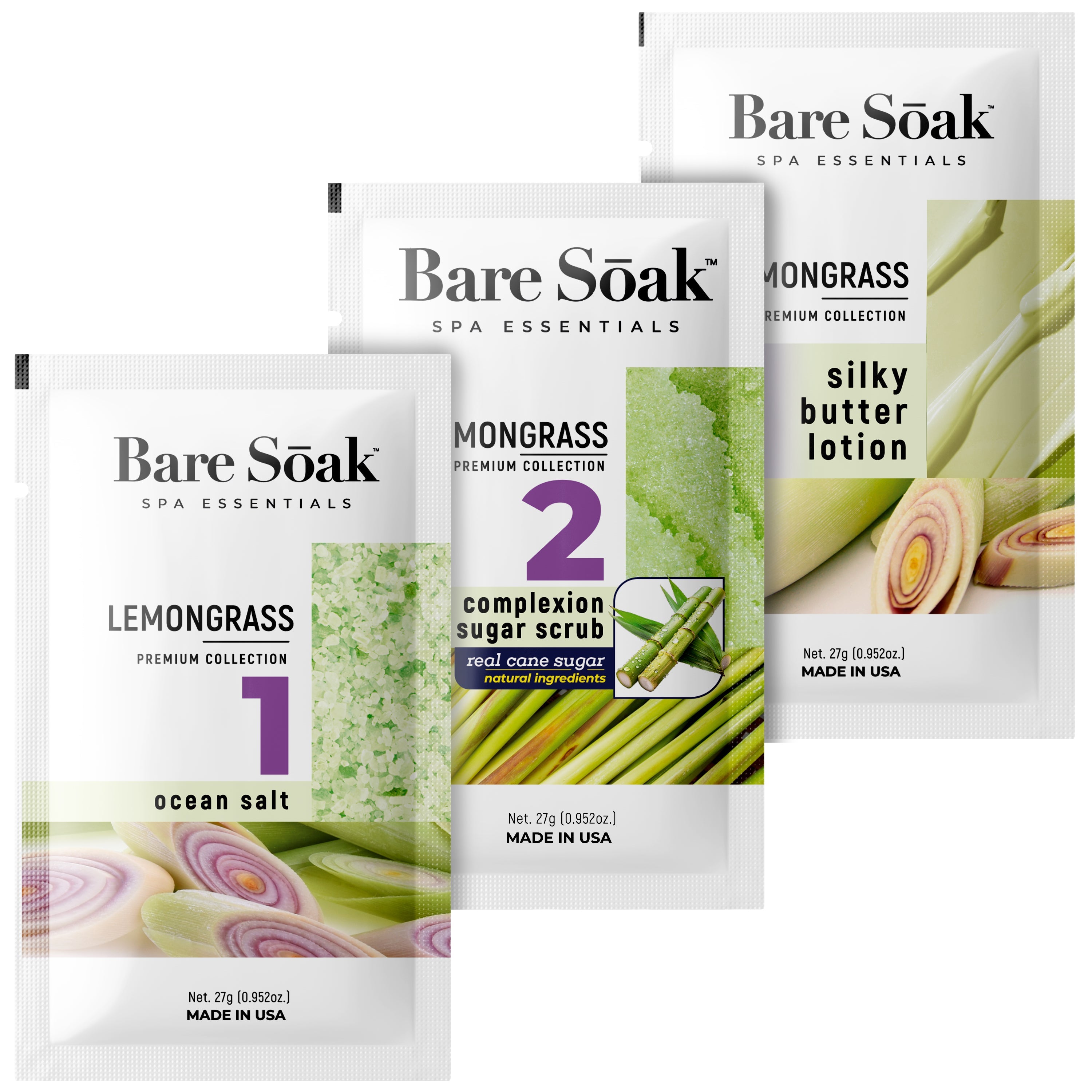 Bare Soak 3 Steps - Lemongrass (95 kits)