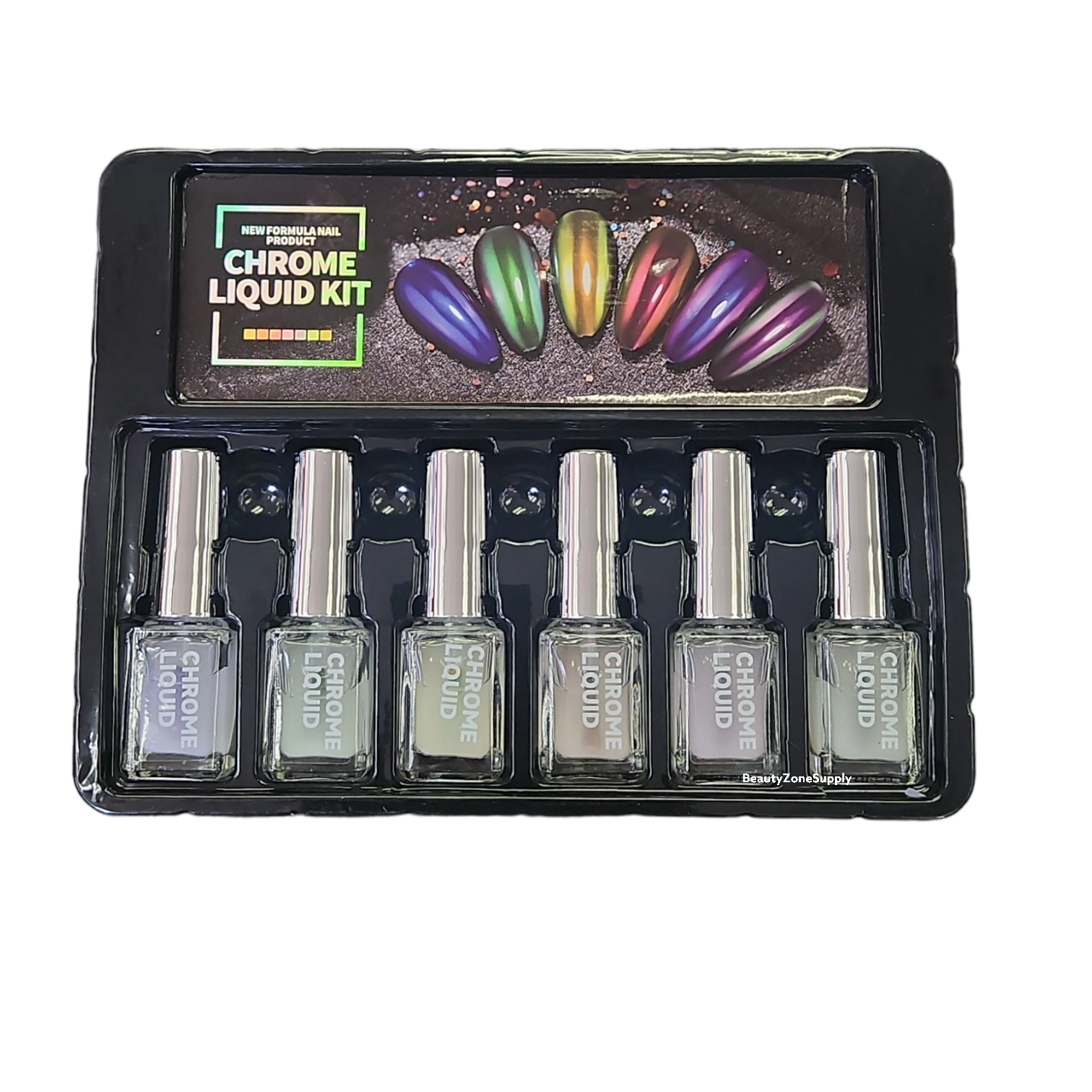 Hang Gel x 6 bottle Chrome Liquid Kit 1